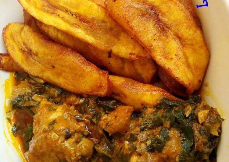 How to Prepare Super Quick Homemade Fried plantain with garden egg sauce