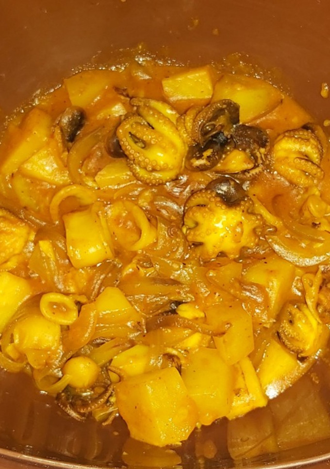 Una foto de Pulpito encebollado