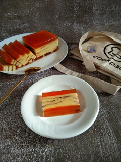 Foto resep Puding lapis prancis (puding karamel roti tawar) MPASI 6 bulan +