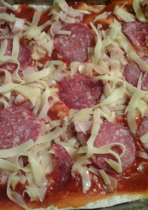 Una foto de Pizza