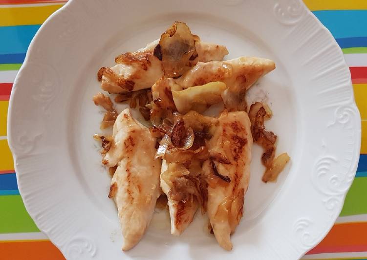 Pollo con cebolla