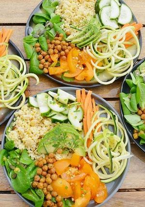 Une photo de Buddha Bowl en bicolore