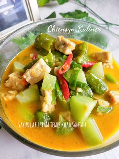 Foto resep Sayur labu siam tempe kuah santan