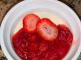 strawberry panna cotta