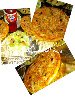 صورة لوصفة بيتزا بالتونة