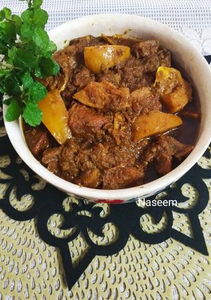 সাতকরা দিয়ে গরুর মাংসের তরকারী। Beef curry with Shatkora রেসিপির প্রধান ছবি
