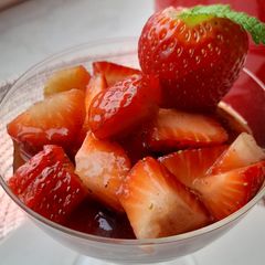 Marinated strawberries A picture of Marinated strawberries.