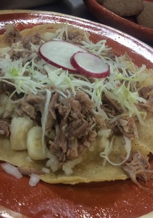 Una foto de Pozole seco de Manzanillo (Colima)