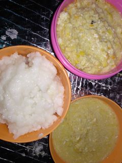 Foto resep MPASI LENGKAP Bubur santan & cream sup jagung ikan patin