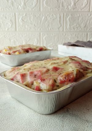 Foto resep Kentang Panggang Saus Keju