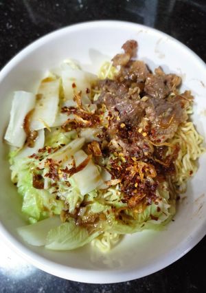 Hình của món Mì tôm trộn khô.