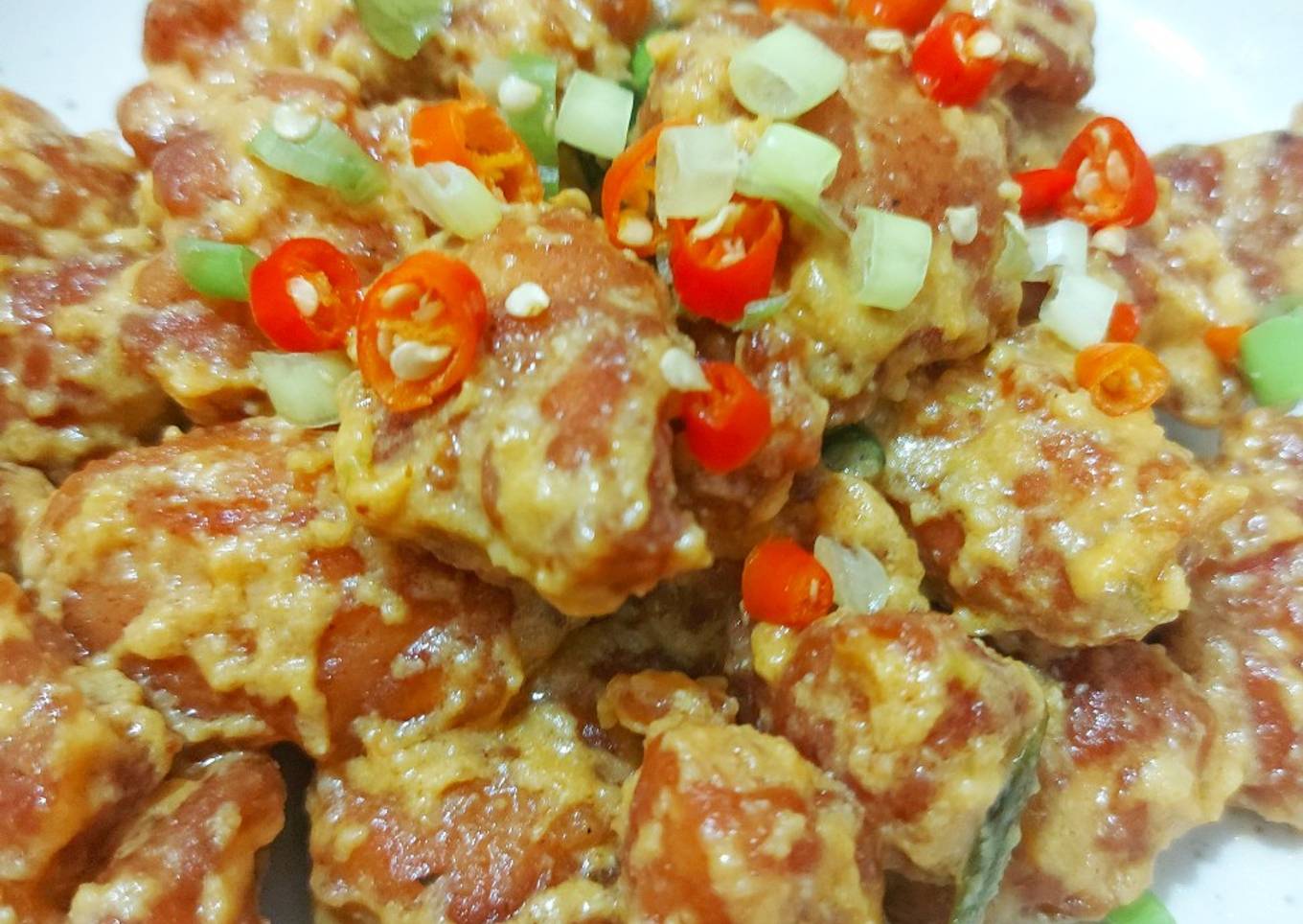 Ayam Saus Telur Asin - Salted Egg Chicken