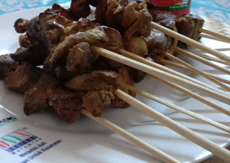 Resep Sate hati dan rempela ayam yang Enak