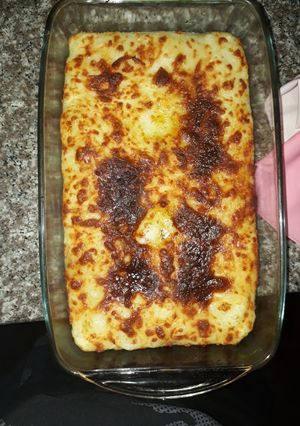 صورة لوصفة معكرونة غراتان بالفطر