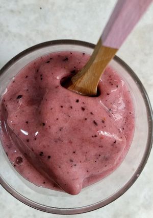 Una foto de Helado vegano fresco