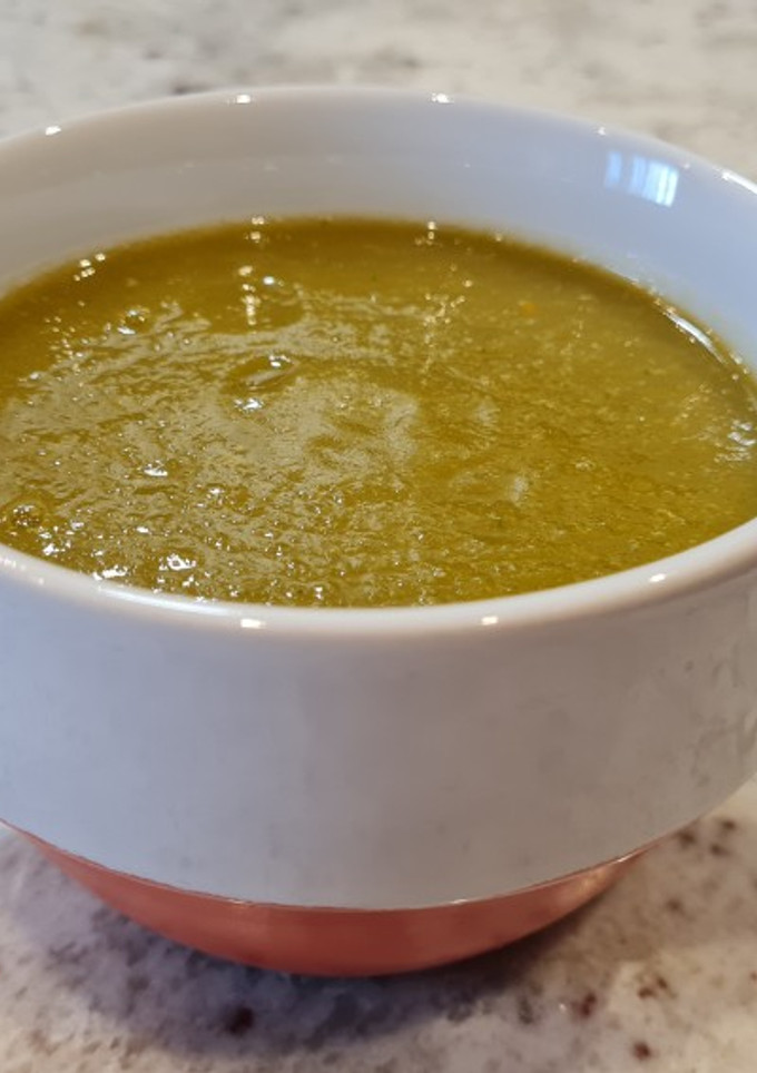 Una foto de Puré de judías verdes, calabacín y zanahorias sin na de na