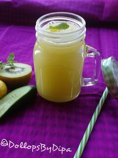 कीवी कुकुम्बर कूलर (Kiwi cucumber cooler recipe in Hindi) रेसिपी मुख्य फोटो