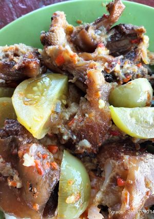 Foto resep Ikan Asap Tumis Tomat Hijau