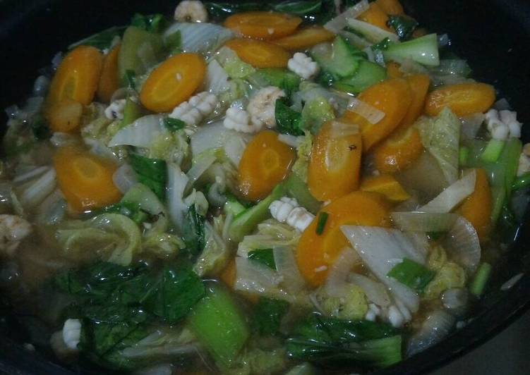 Resep Capcay seafood saos tiram, instant Lezat