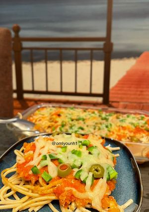 صورة لوصفة 144 بيتزا الإسباغيتي 🍕🍜🇮🇹