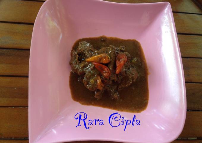 Standar Bagaimana cara buat Rendang Daging Sapi Bumbu Bamboe Simple dijamin istimewa