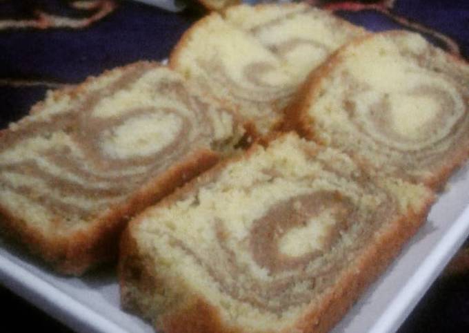 Zebra cake tanpa pengembang