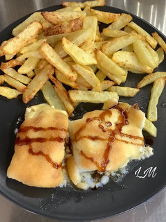 Una foto de Bacalao con mahonesa de ajo