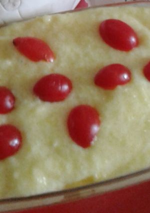 A picture of Sooji ki custard pudding.