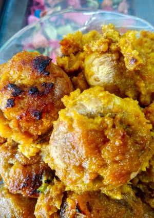 A picture of Tandoori stuffed mushroom.