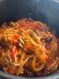 Guiso de porotos con tomate