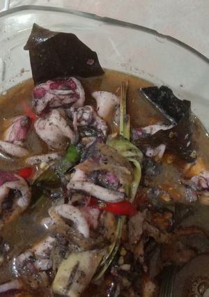 Foto resep Cumi tinta hitam pedas