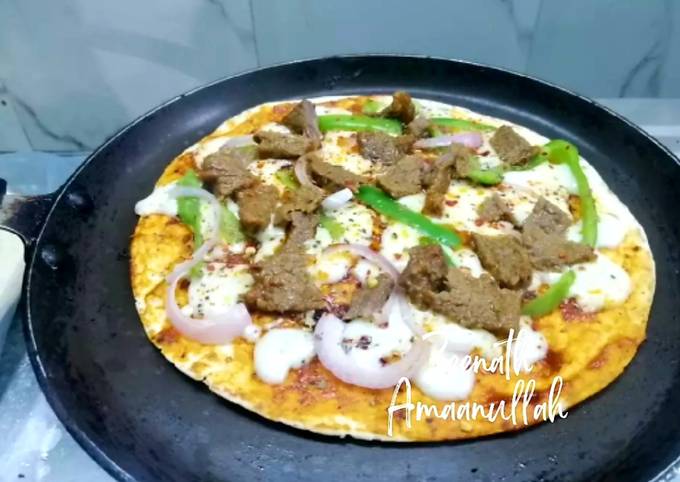 Simple Way to Make Homemade Tortilla Non Veg Pan Pizza