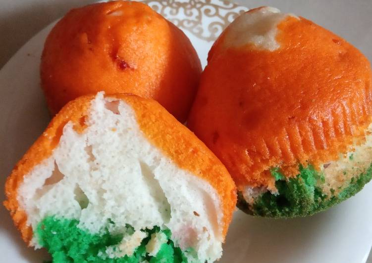 Tricolor cupcakes