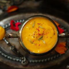 A picture of Creamy sweetened Aamras.