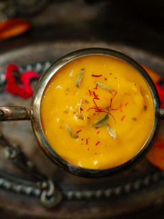 A picture of Creamy sweetened Aamras.