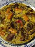 Tortilla de rovellones, pimientos, chirivía, zanahoria y salchichas viena vegetarianas al microondas