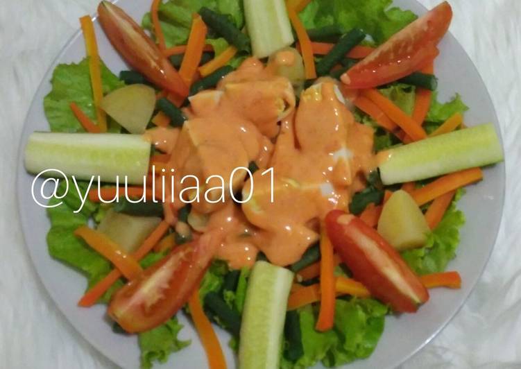 Resep Salad Sayuran With Saus Thausand Island Super Enak