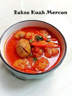 Foto resep Bakso Kuah Mercon