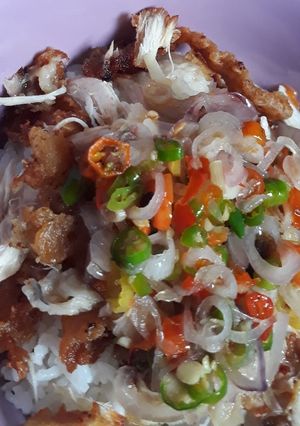 Foto resep Nasi ayam sambal matah