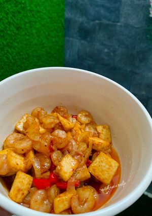 Foto resep Udang Tahu Saus Pedas Asam Manis