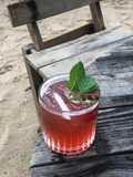 Cherry bourbon smash