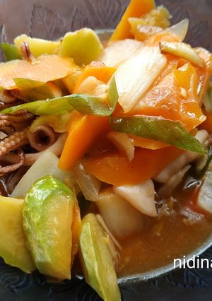 Foto resep Sayur Cumi Asam Manis
