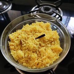 A picture of Coconut rice made with coconut milk.