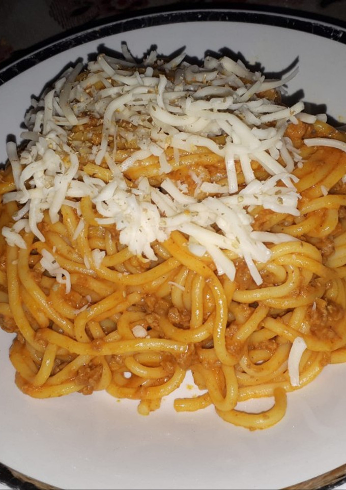 Una foto de Espaguetis con carne picada