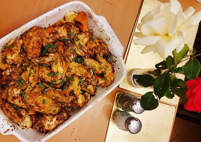 Step-by-Step Guide to Prepare Homemade Herb n&#39; spice Chicken Wings