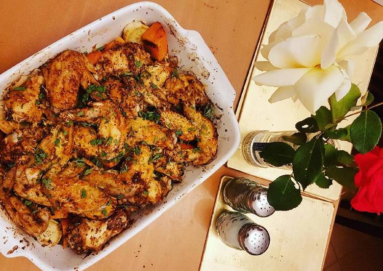 Easiest Way to Prepare Quick Herb n&#39; spice Chicken Wings