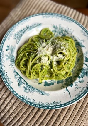 Foto di Pasta al pesto di aglio ursino