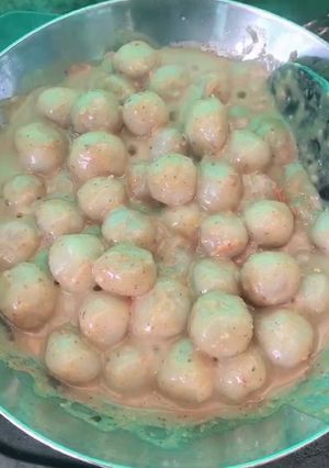 Foto resep Pentol isi sosis&telur sambal kacang