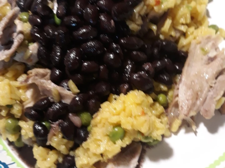 Easy Steps to Prepare Recipe Black Beans Yellow Rice and Chicken that is Can Pamper Your Tongue, Really Delicious}