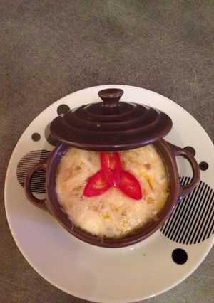 Foto resep Telur cocotte keju parut krim Jambon keto